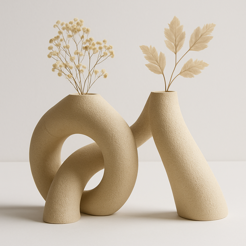 Abstract Sculptural Vase Set